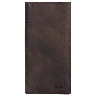 ELLE HOMME复古钱包长款男票夹真皮大容量多卡位头层牛皮钱夹礼盒