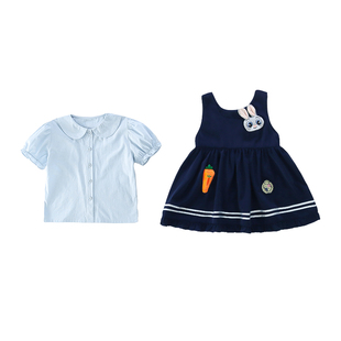 女童连衣裙夏装2026新款超好看儿童学院风套装裙子宝宝夏季公主裙