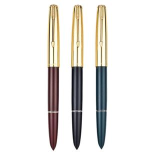 HERO/英雄上海总厂生产616中号钢笔暗尖0.5书写练字经典怀旧收藏老款老式挤压胶管吸墨金色帽金尖商务办公