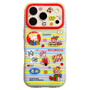 lilihouse韩国ins夏日可爱彩虹条纹卡通插画17适用18pro苹果18ProMax手机壳iPhone16全包15新款14Pro保护套女