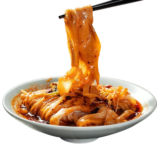 汉中米皮热面皮陕西凉皮汉中热米皮速食拌面皮红油面皮西安名小吃