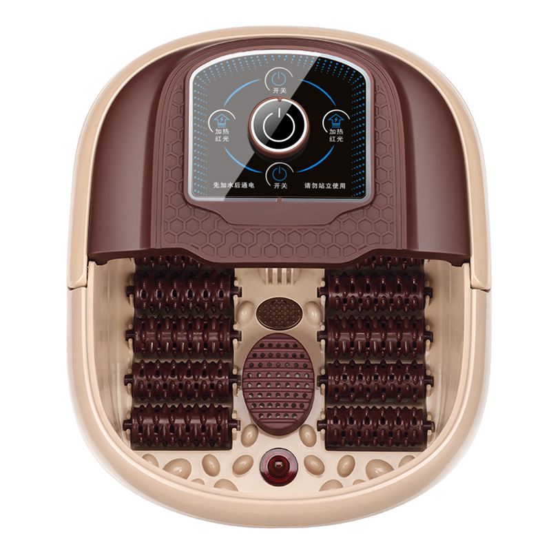 新款养生洗脚盆批发机械足浴盆按摩足浴器脚动滚轮泡脚桶