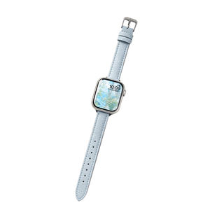 匠戴适用苹果S11手表iwatch10表带applewatch9新款荔枝纹S9高级皮质S8男女款运动S7时尚腕带11智能se3夏天