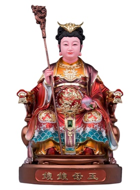 树脂玉帝王母神像金缕彩玉皇大帝瑶池金圣西王母娘娘家用客厅摆件