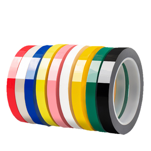 彩色5s桌面定位胶带红粉蓝绿黄黑色胶布4D厨房立裁白板分区划线分割标识细窄防水不留胶耐高温塑料6S管理贴条