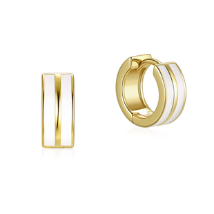 MissQueeny奎妮小姐|白珐琅耳扣简约个性气质干净素雅女