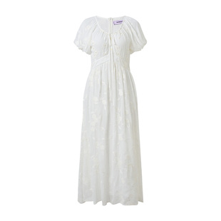 【SGPR】欧式田园风连衣裙25夏款收腰x型长裙茶歇裙领证约会裙子