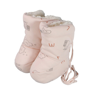 冬季婴儿棉鞋小月龄宝宝鞋子保暖婴儿鞋加绒鞋袜高帮加厚脚套不掉