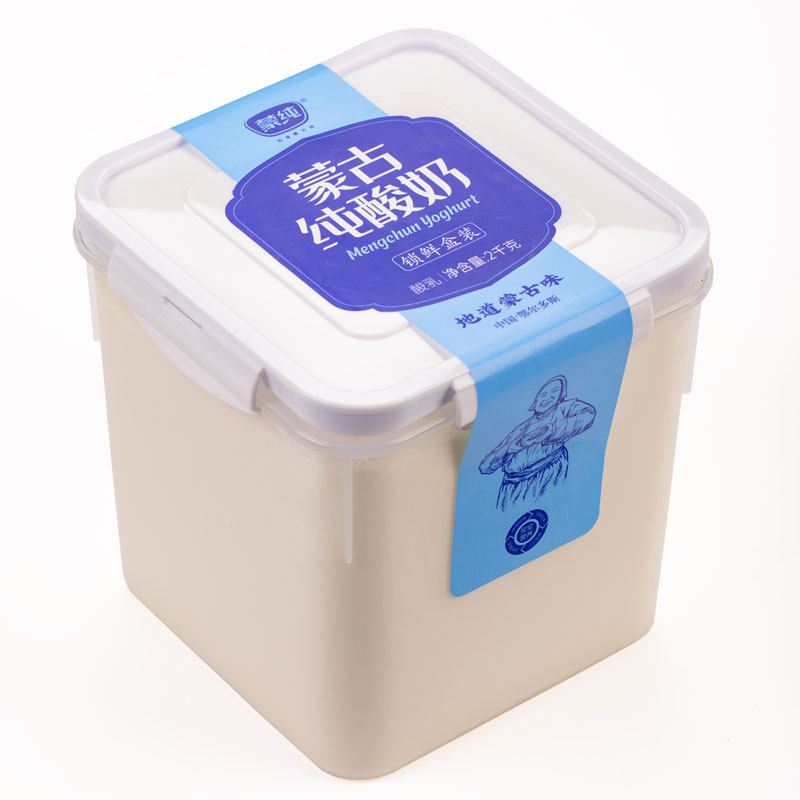 蒙纯 蒙古纯酸奶2kg无添加糖大桶生牛乳酸牛奶无蔗糖冷萃酸奶原料