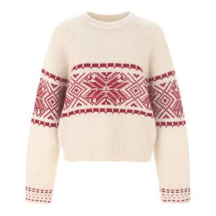 wana try羊毛费尔岛复古手工毛衣秋季新品圣诞节日氛围感百搭上衣