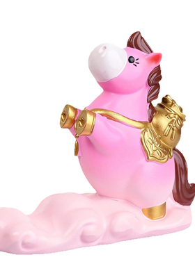 新年爆款祥云手机支架马上有钱桌面招财摆件工位创意车载可爱国朝