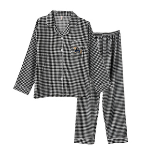 揭阳睡衣女款2025新款长袖春款格子腊肠狗家居服可外穿夏天套装