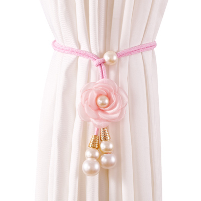 珍珠窗帘扣轻奢窗帘绑带一对装纱帘收拢可调节装饰绳卧室客厅绑饰