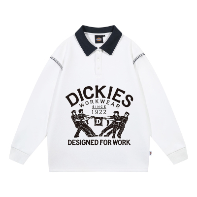 Dickies美式套头撞色POLO衫卫衣男士秋季新款宽松休闲潮牌上衣男