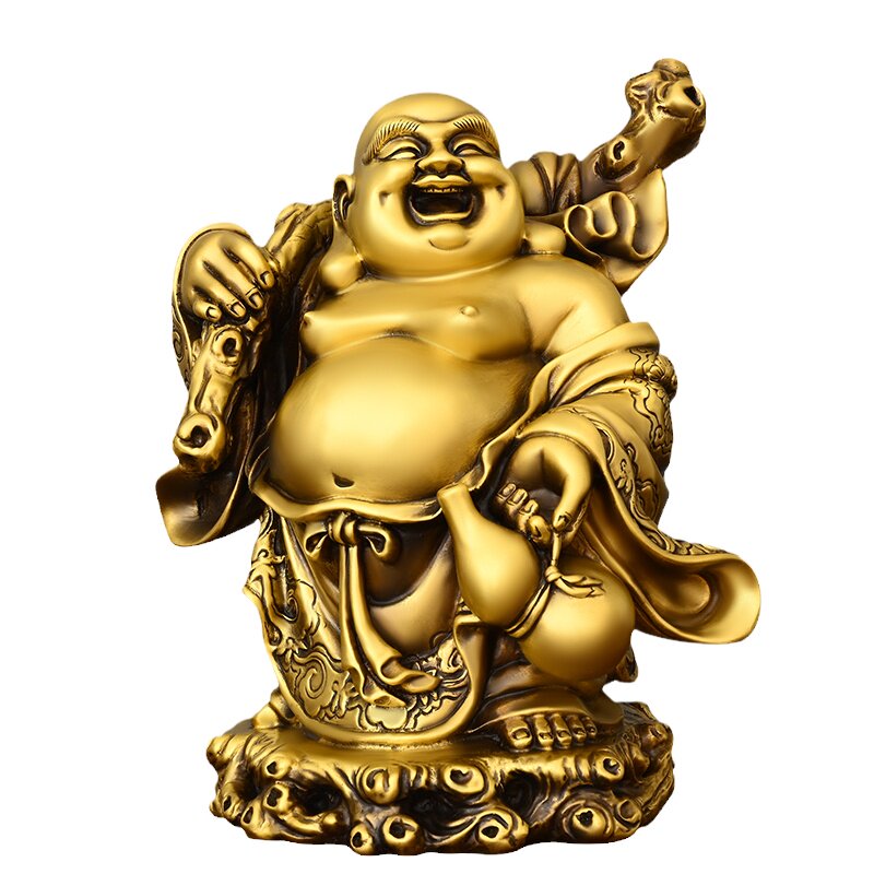 铜弥勒佛摆件家居佛堂工艺品