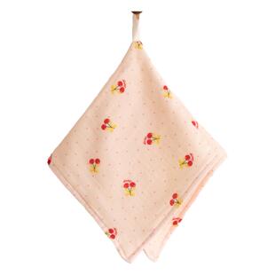 樱桃伞状擦手巾2025新款纯棉纱布手帕擦手巾家用吸水不掉毛手帕