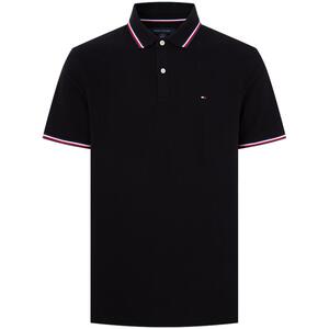 Tommy男装小绣标镶边翻领POLO衫