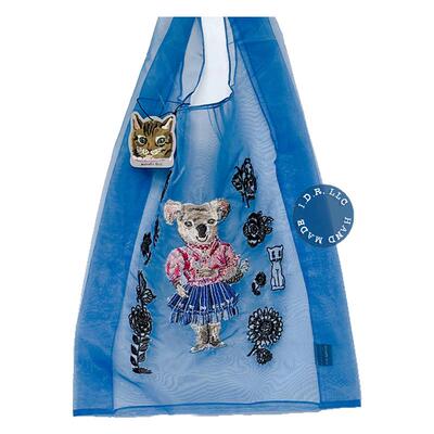 I.D.R. LLC | 日本进口法国插画家Nathalie Lete刺绣动物透明手袋