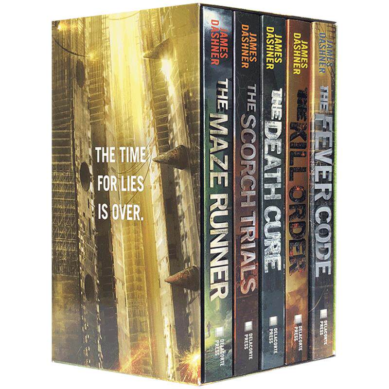 新版移动的迷宫5册全套英文原版The Maze Runner Series 科幻奇幻故事小说电影原著反乌托邦烧痕审判死亡解药青少年课外阅读物