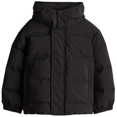 HM女装羽绒服冬季保暖连帽防风疏水宽松冬装防寒服外套1238585