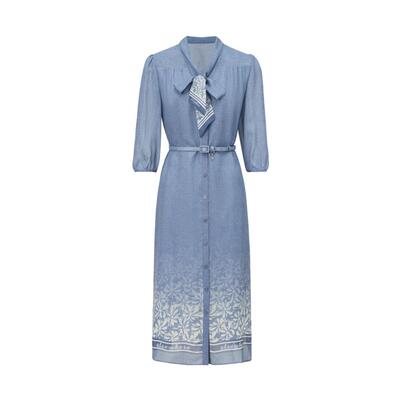 雪纺连衣裙真丝简约休闲珂思