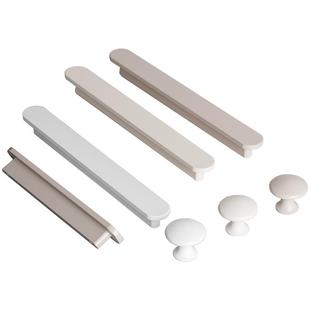 安哥拉灰/羊绒灰抽屉柜门拉手简约t型拉手白色橱柜衣柜门把手拉手