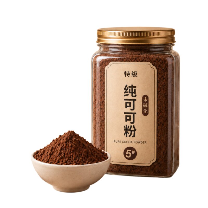 100%纯生可可粉天然未碱化代餐无糖精0脂肥烘培冲饮专用官方旗舰
