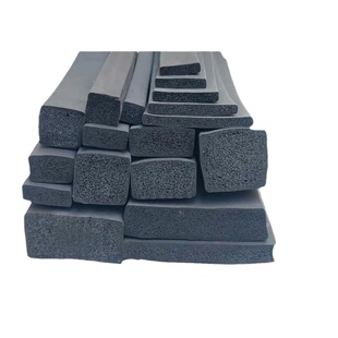 EPDM黑色橡胶海绵条三元乙丙发泡胶条机械减震船用防水防撞密封条