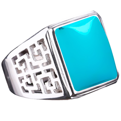 纯银戒指空托方S925戒托1012