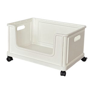 书箱收纳箱大容量超大教室用高中生书本收纳筐带轮子装书籍整理箱