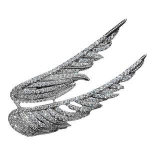 2021年新款潮小众银色天使翅膀胸针时尚精致设计感女西装外套配饰