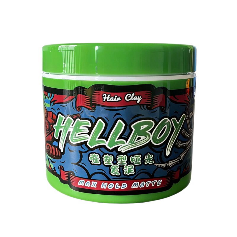 HELLBOY地狱男爵发泥哑光蓬松男士前刺碎盖飞机头造型发蜡发油