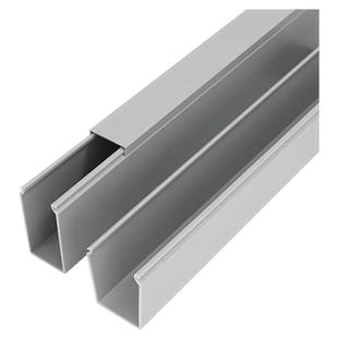 全封闭PVC阻燃线槽工业机柜布线槽 加厚穿线理线盒灰色方形槽体