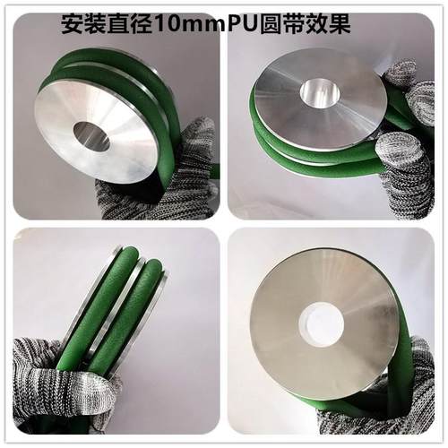 10毫米圆带皮带轮双槽铝合金V槽皮带盘马达电机传动轮可拉键槽款