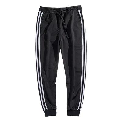 三条杠运动裤男夏季学生条纹束脚