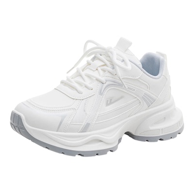 回力皮面加绒老爹鞋增高休闲潮鞋