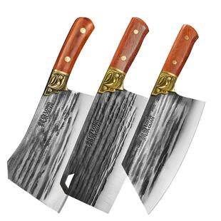 龙泉菜刀家用手工锻打高硬度刀具厨房套装厨师专用砍骨刀官方正品