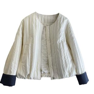 肌理感短款棉服女款2026新款冬季格纹拼接轻薄保暖独特超好看棉袄