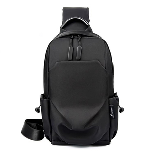 新款男士休闲胸包单肩斜挎包牛津布胸前潮牌大容量男包时尚小背包