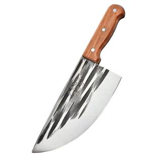 阳江锻打猪肉刀砍切刀猪牛羊剥皮刀市场卖肉刀前切后砍猪肉剔骨刀