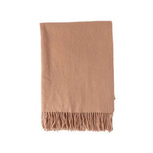 上海故事2026秋冬新款纯绵羊毛围巾女生加厚保暖纯色韩系两用披肩