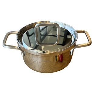 Chockmen18/10不锈钢双耳奶锅全钢盖微压汤锅泡面锅电磁炉燃气灶