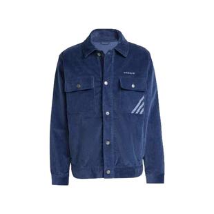 阿迪达斯三叶草外套男2025春季新款灯芯绒保暖梭织防风夹克IX9609