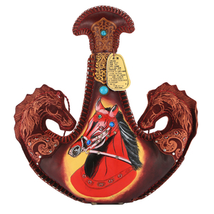 双马头真皮马奶酒内蒙特产奶酒42度750毫升皮囊草原国产白酒送礼