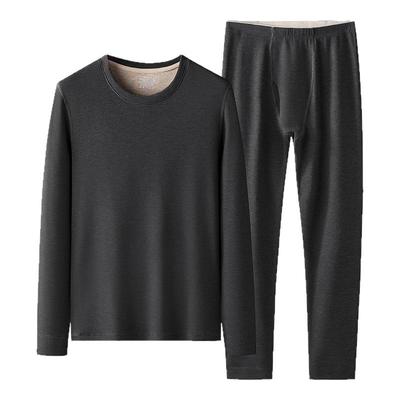 男士薄款保暖套装内衣秋衣秋裤冬季加绒德发热男款羊毛蚕丝打底衫