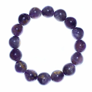 天然水晶 极光23(达碧兹) 黑天眼紫晶手链 Amethyst 紫水晶手串