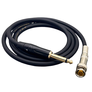 纯铜BNC转6.35mm BNC转6.5大二芯信号音频线转BNC接头Q9转接连线