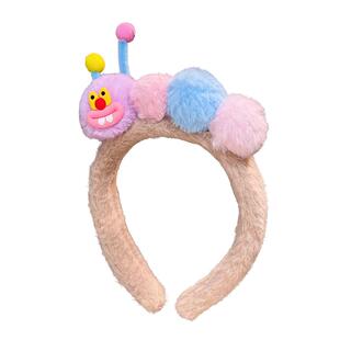 发箍女款可爱毛毛虫发卡2025新款搞怪卡通外出拍照发卡毛绒绒头箍