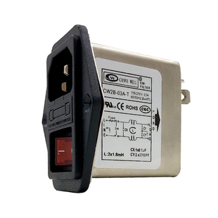 CW2B 3 6 10A台湾CANNYWELL电源EMI滤波器插座单相交流220V抗干扰