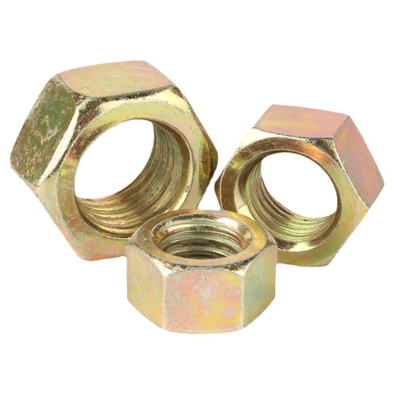 8.8级镀锌六角螺母彩锌螺丝帽螺栓螺母帽M6M8M10M12M14M16M18M20